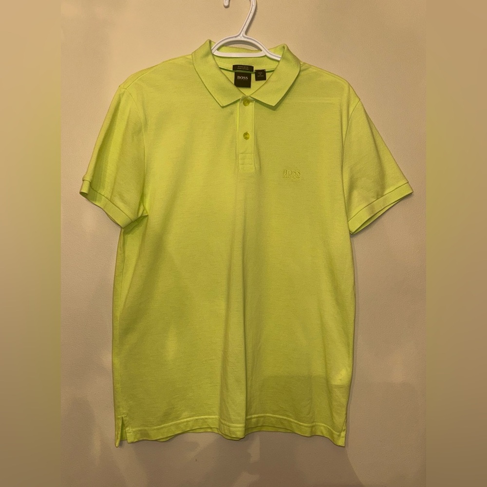 Boss Men's Bright Green Polo Shirt